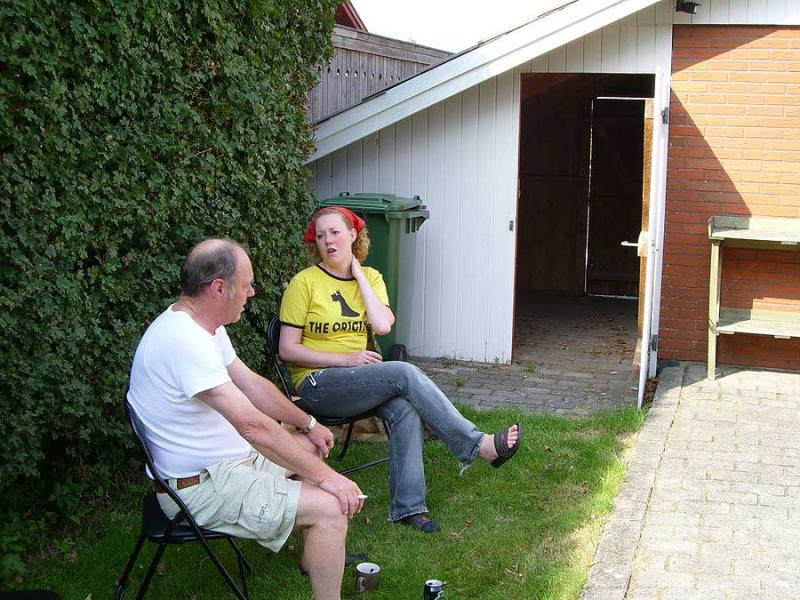 Sarah og Jørgen tager en pause